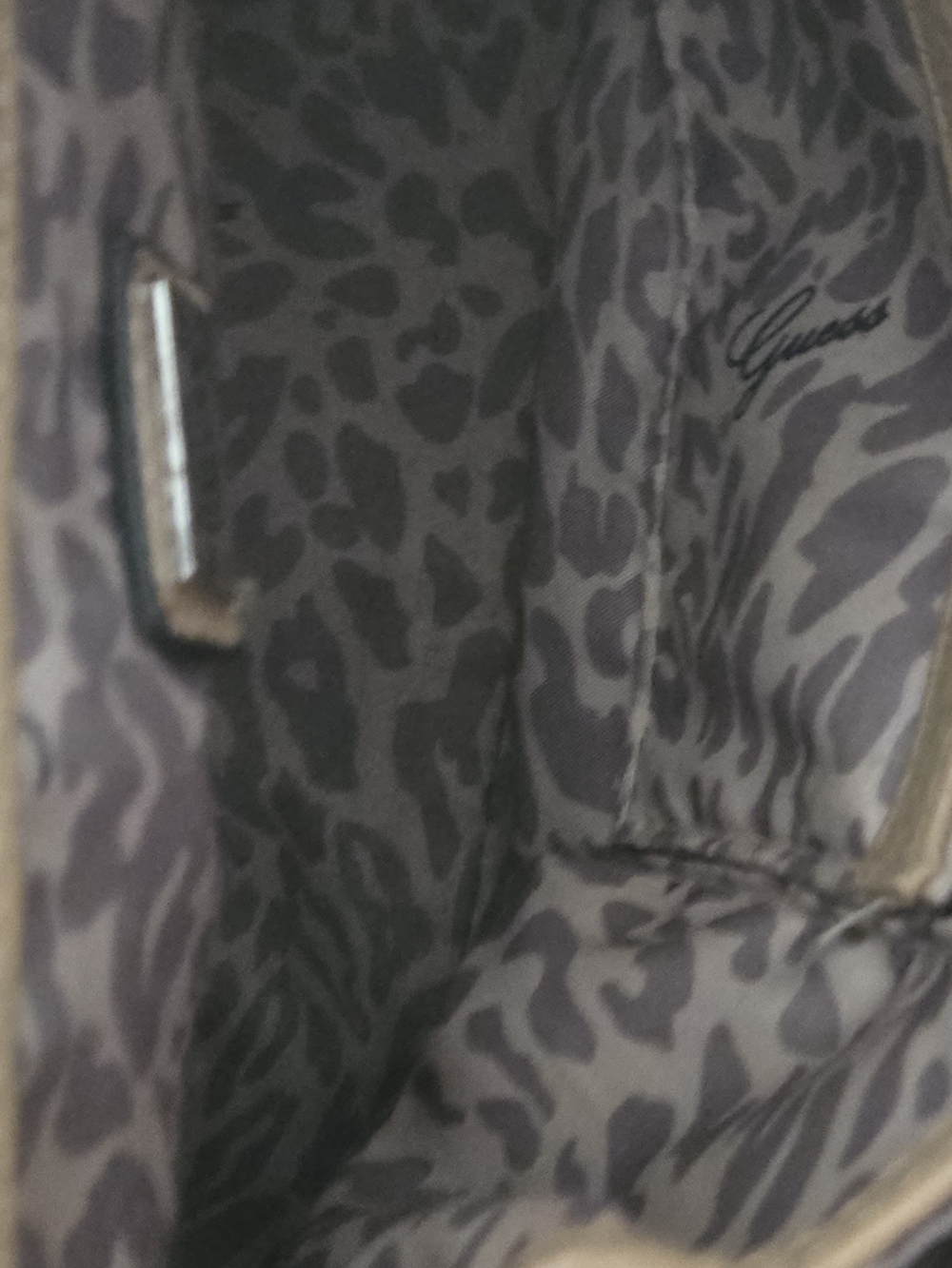 GUESS Taupe Pebbled Leather Tote Bag - Picture 9 of 12